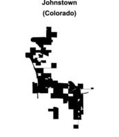 Johnstown, Colorado blank outline map vector