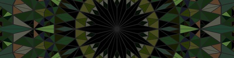 Polygonal colorful triangle mosaic mandala background design - multicolored circular abstract illustration vector
