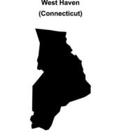 West Haven, Connecticut blank outline map vector