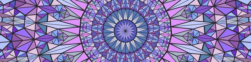 Geometric polygonal triangle mosaic mandala background - abstract hypnotic multicolored graphic vector
