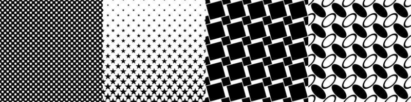 Monochrome geometrical pattern background collection vector