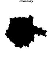 Jihocesky outline map vector