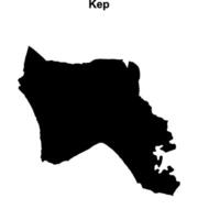 Kep outline map vector