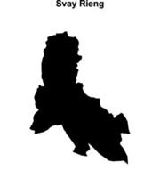 Svay Rieng outline map vector