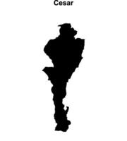 Cesar outline map vector