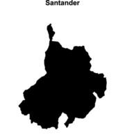 Santander outline map vector