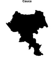 Cauca outline map vector