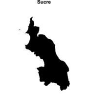 Sucre outline map vector