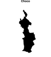 Choco outline map vector