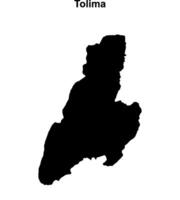 Tolima outline map vector