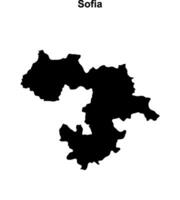 Sofia province blank outline map vector