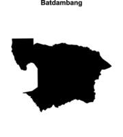 Batdambang outline map vector