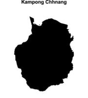 Kampong Chhnang outline map vector