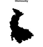Olomoucky outline map vector