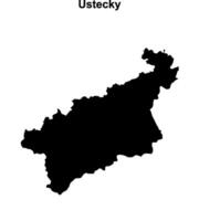 Ustecky outline map vector