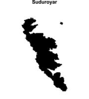Suduroyar region blank outline map vector