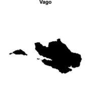 Vago region blank outline map vector