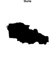 Guria region blank outline map vector