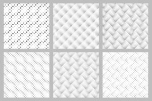 A set of white and black patterns vector