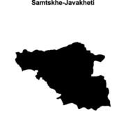 Samtskhe-Javakheti region blank outline map vector