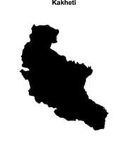 Kakheti region blank outline map vector