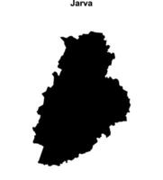 Jarva county blank outline map vector