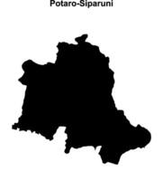 Potaro-Siparuni region blank outline map vector
