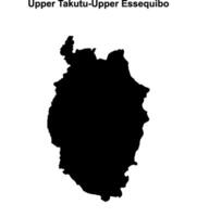 Upper Takutu-Upper Essequibo region blank outline map vector
