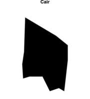 Cair municipality blank outline map vector