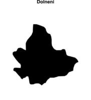 Dolneni municipality blank outline map vector