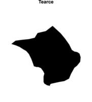 Tearce municipality blank outline map vector