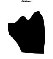 Zrnovci municipality blank outline map vector