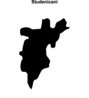 Studenicani municipality blank outline map vector