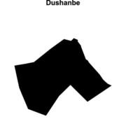 Dushanbe region blank outline map vector