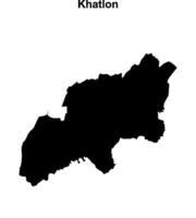 Khatlon region blank outline map vector