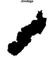 Jinotega department blank outline map vector