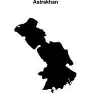 Astrakhan blank outline map vector