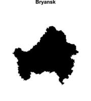 Bryansk blank outline map vector
