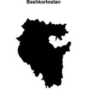 Bashkortostan blank outline map vector