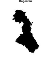 Dagestan blank outline map vector