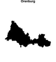 Orenburg blank outline map vector