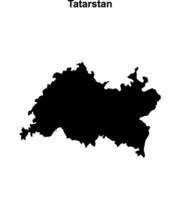 Tatarstan blank outline map vector