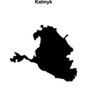 Kalmyk blank outline map vector