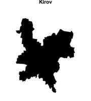 Kirov blank outline map vector