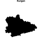 Kurgan blank outline map vector