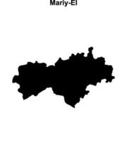 Mariy-El blank outline map vector