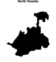 North Ossetia blank outline map vector