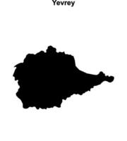 Yevrey blank outline map vector