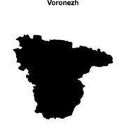 Voronezh blank outline map vector