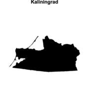 Kaliningrad blank outline map vector